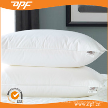 Travesseiro de cama de hotel cheio de fibra oca de algodão branco (DPF0610114)